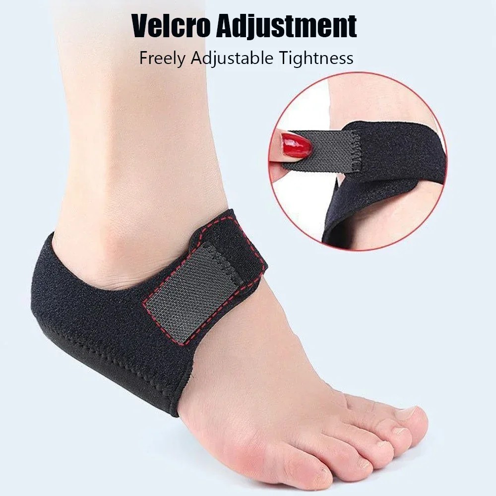 1Pair Plantar Fasciitis Heel Cups U Shaped Silicone Gel Heel Pain Relief Insoles