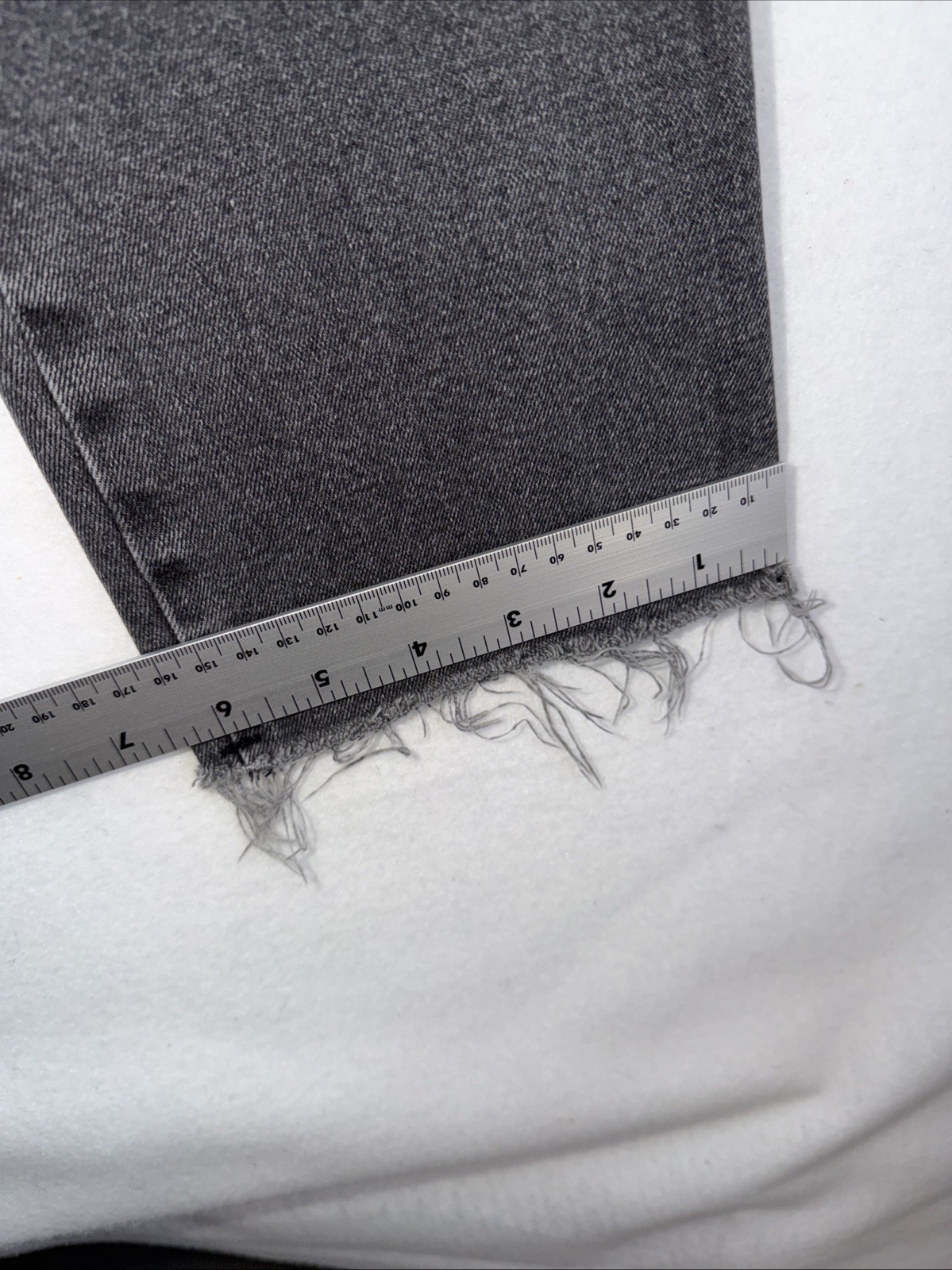 We The Free Free People Straight Jeans Gray Frayed Hem Zip Fly Size 29