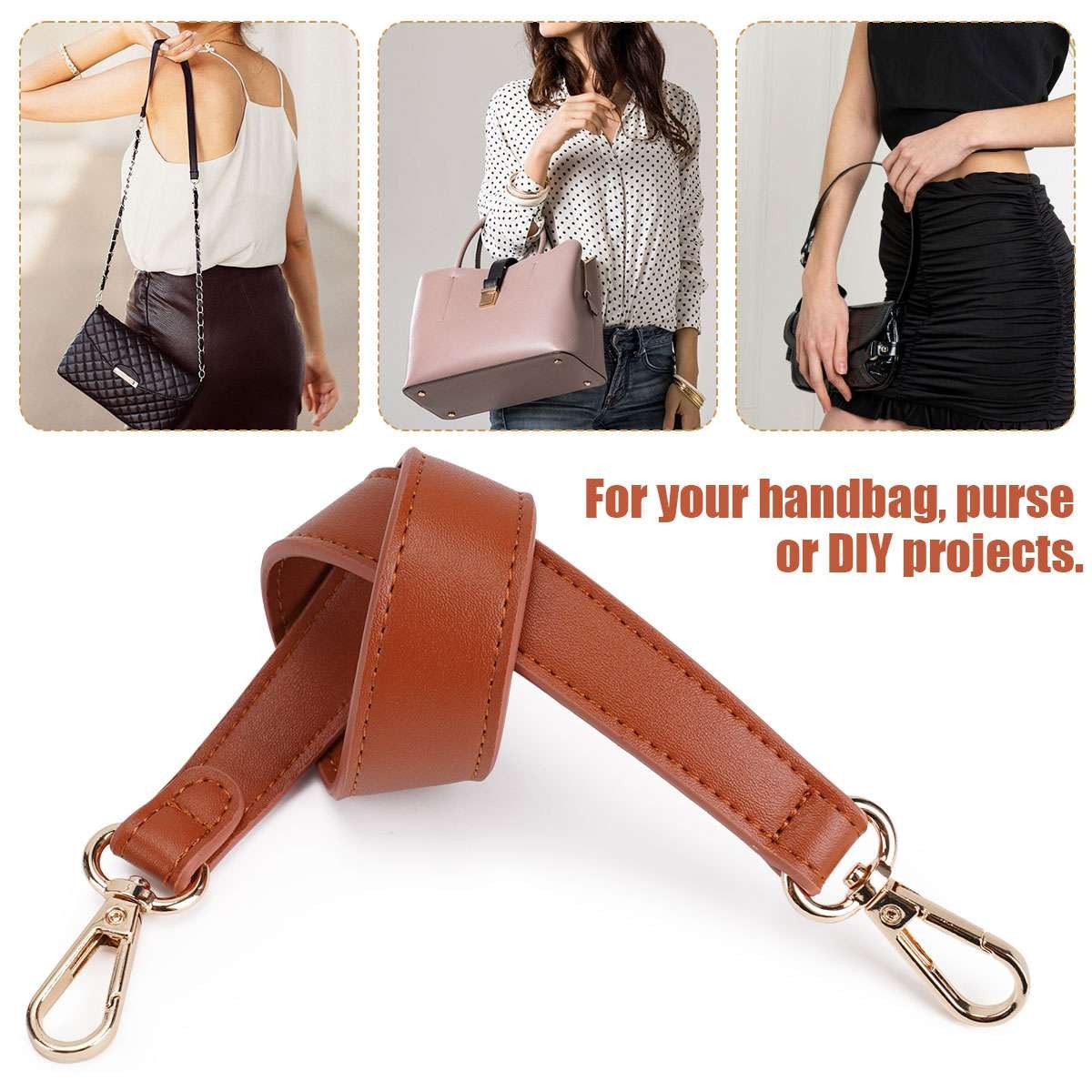 Leather Bag Wide Handle Strap Shoulder Belt Handbag Replacement Bag Accessories