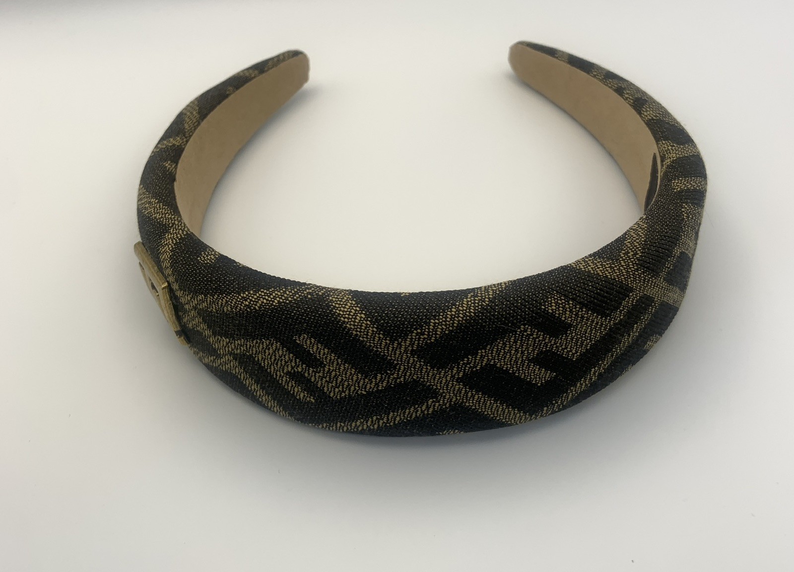 Fendi Monogram Headband with FF Logo Emblem