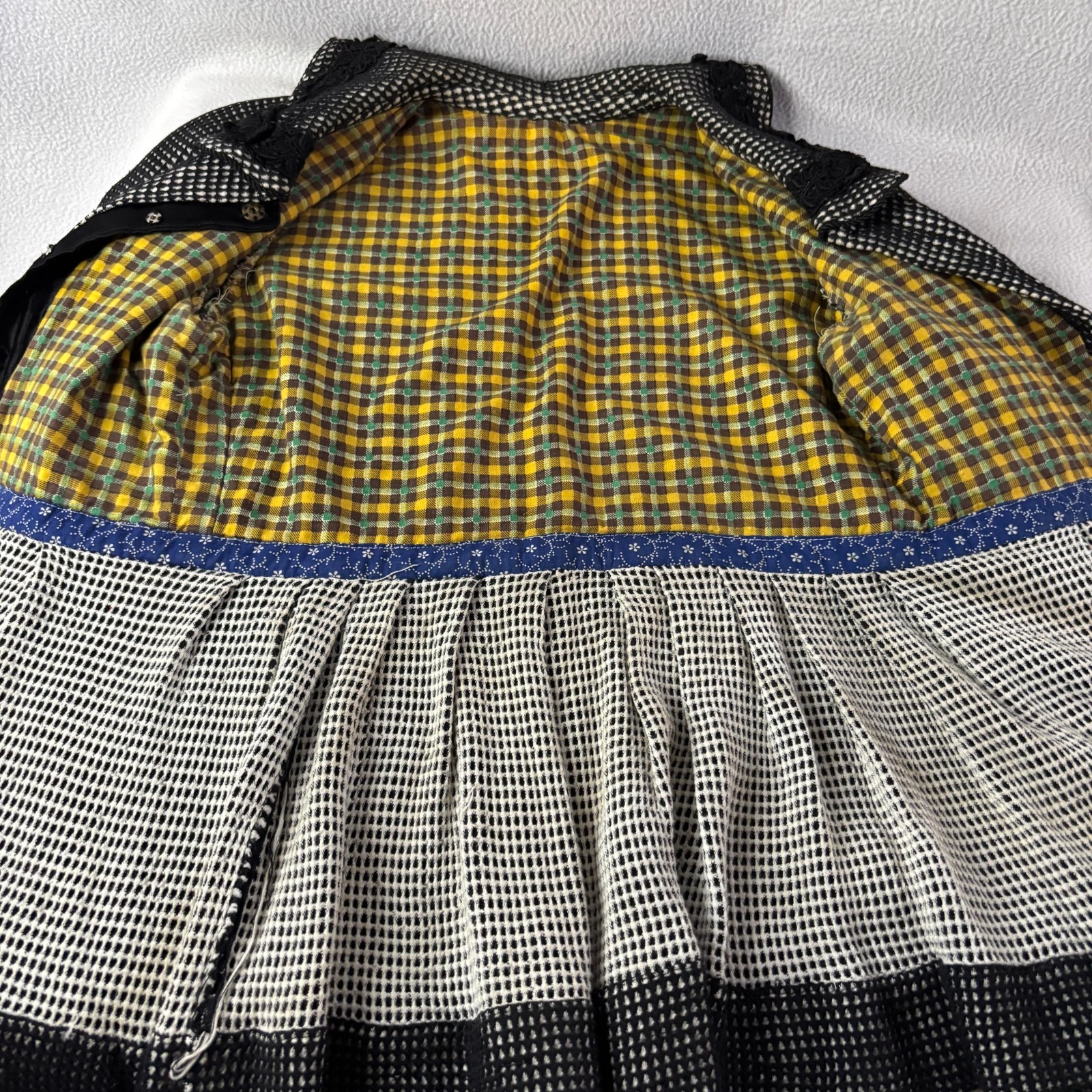 Hungarian Handmade Traditional Folk Top Jacket with Peplum Small