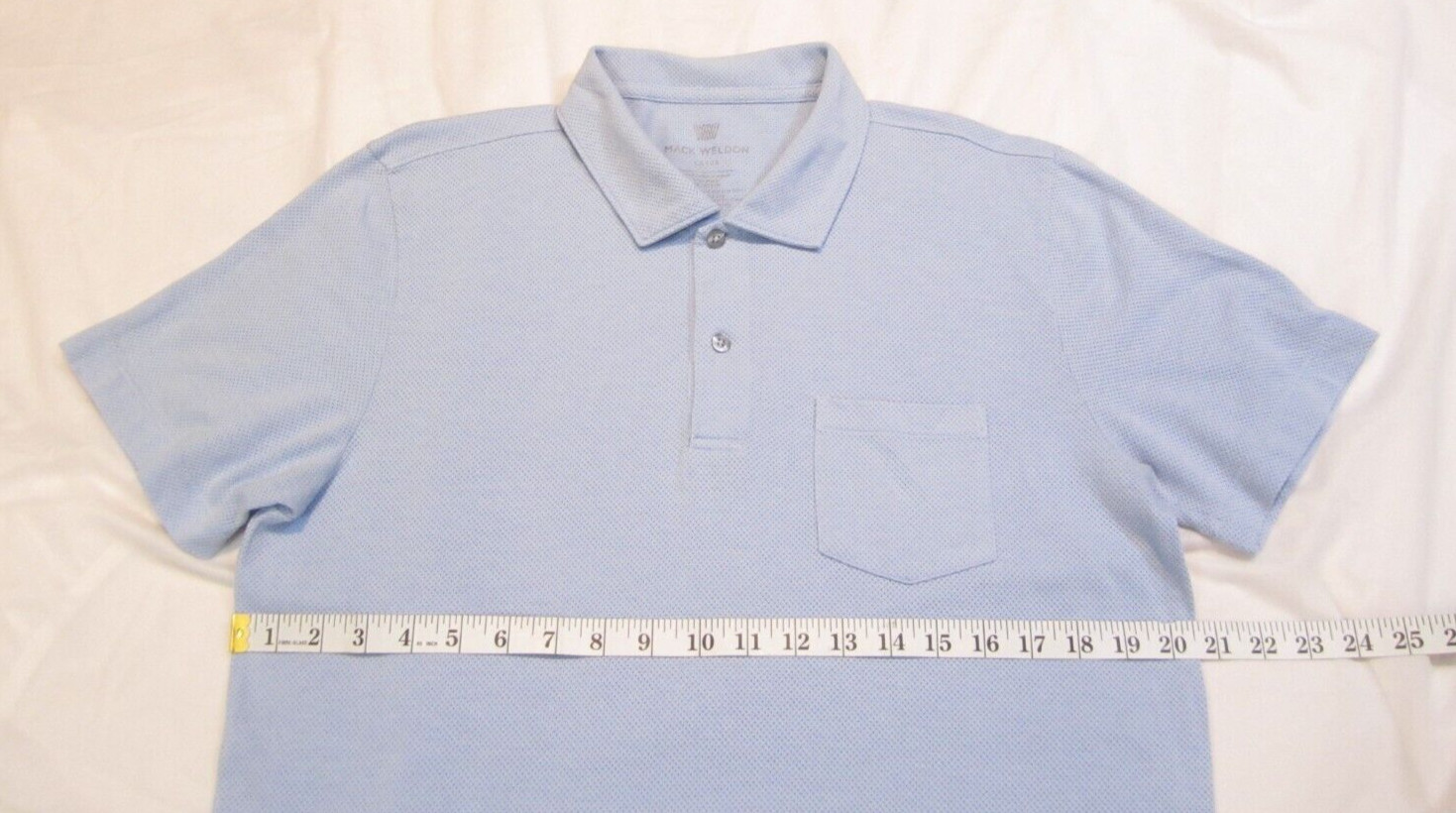 Mack Weldon For Daily Wear Men’s Short Sleeve Button Polo Shirt Size L (A198)