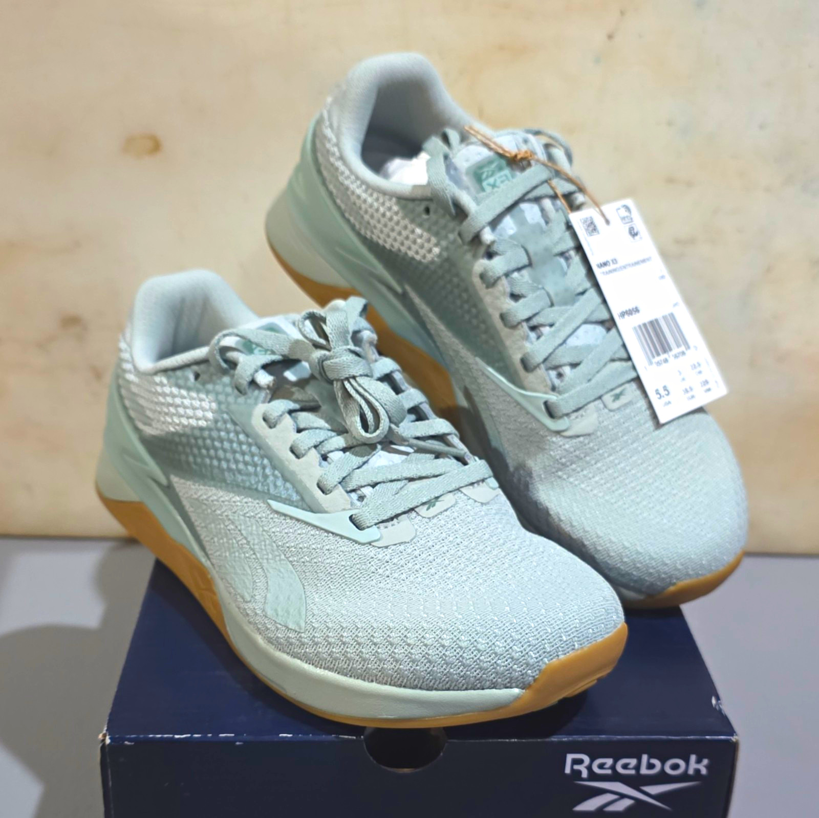 Reebok Nano X3 Women’s Training Shoes Lace-Up Low Top Sea Spray/Gum HP6056