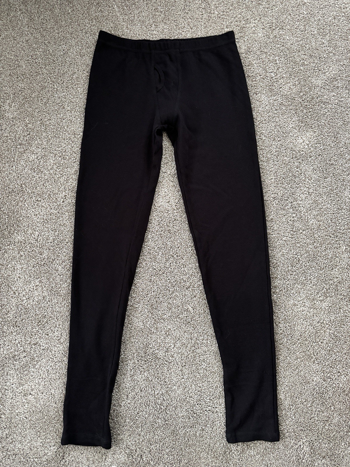 Boys Thermal 2 pc. Long Sleeve Crew & Pant Set In Black Size XL 16-18