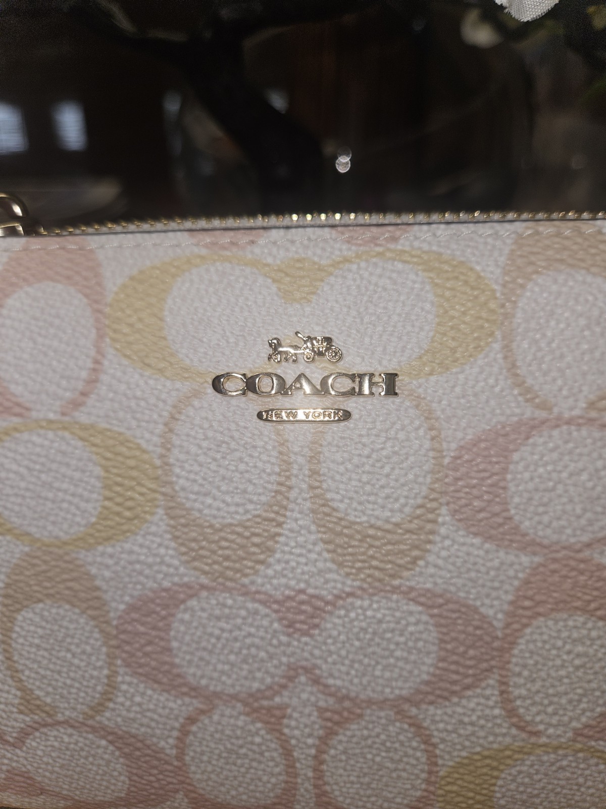 COACH NOLITA 19 SIGNATURE CANVAS CHALK/PINK NWT STYLE:CDW29 RETAIL:$175