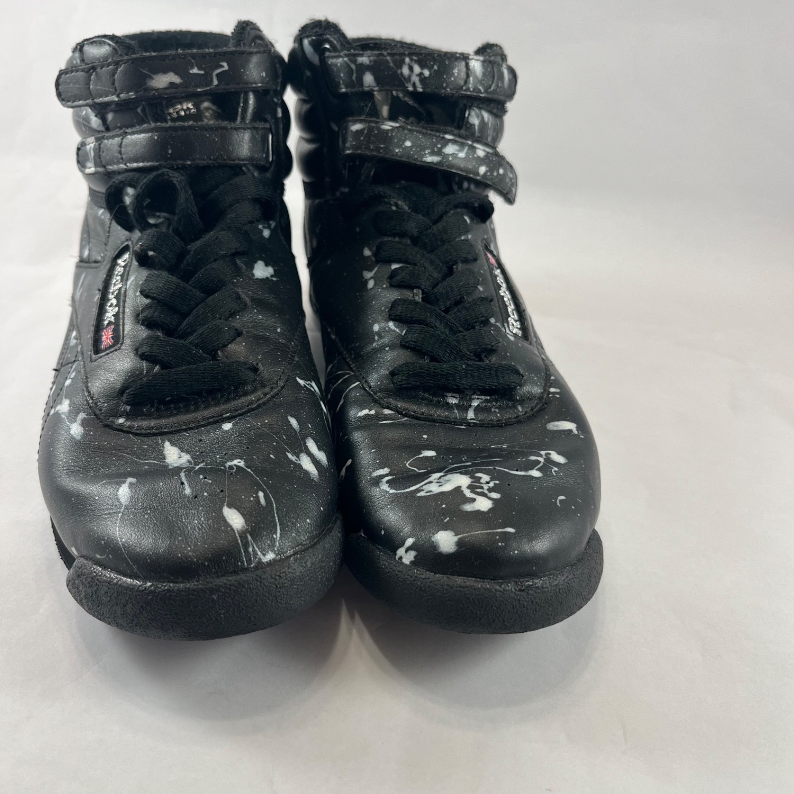 Unique Reebok Freestyle Black/ White Classic High Top Lace Up Women’s Size 7.5