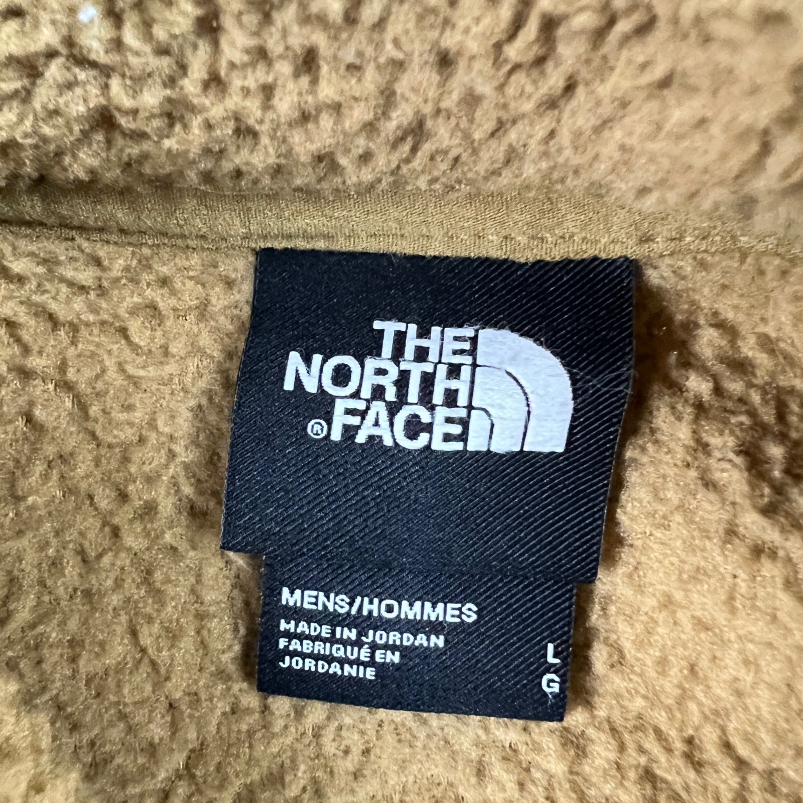 The North Face Sherpa Fleece Vest Men Large Tan Full Zip Gorpcore Outdoor Hiking