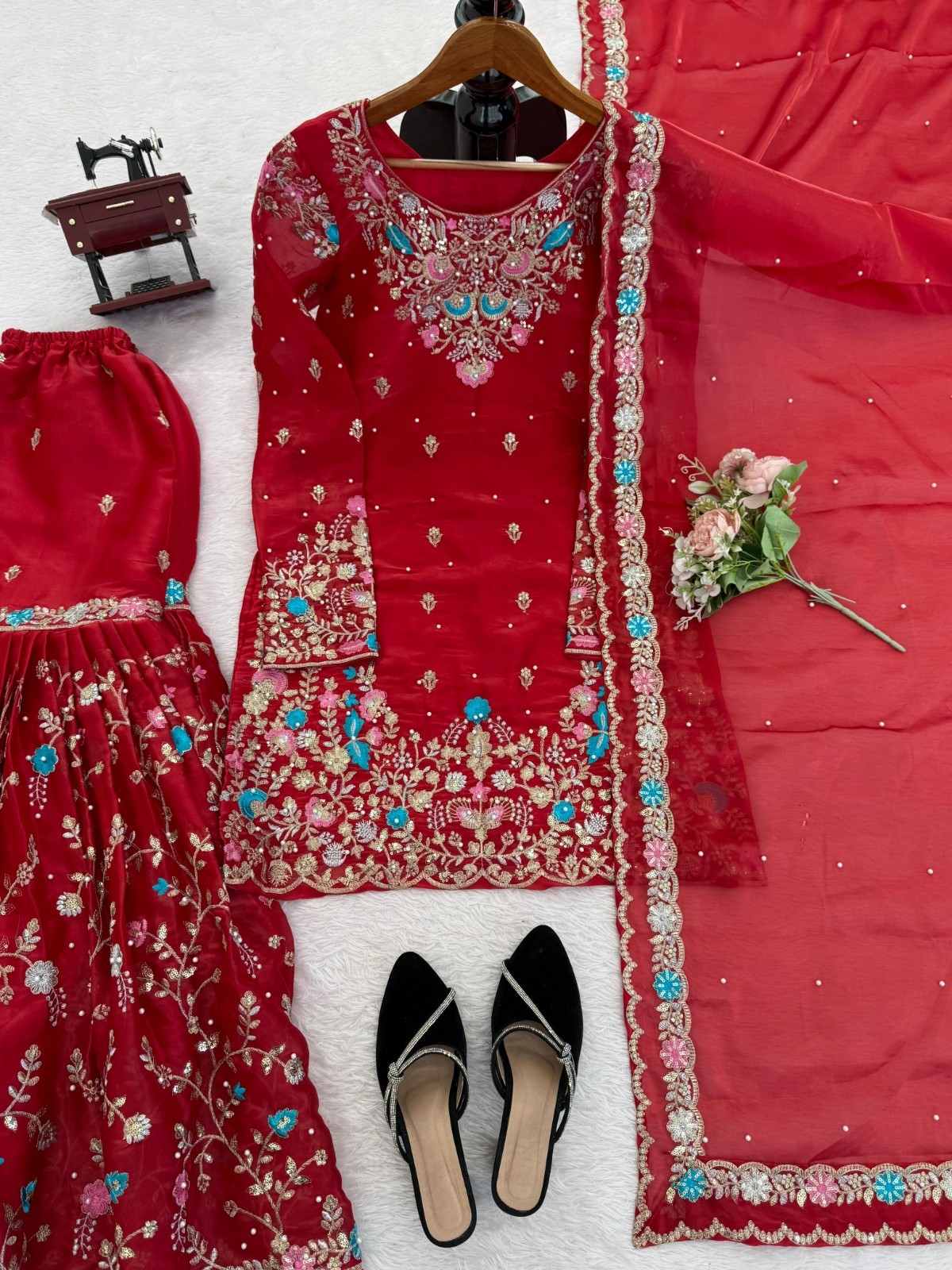 SALWAR KAMEEZ PAKISTANI INDIAN WEDDING PARTY WEAR DRESS BOLLYWOOD SUIT SHARARA