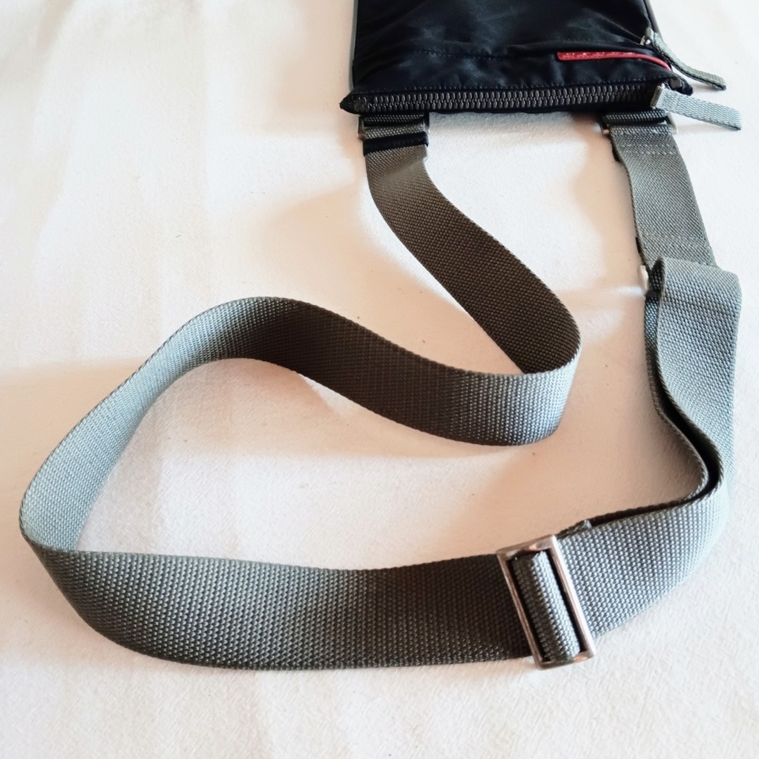 PRADA Sports Nylon Pochette Shoulder Bag Black Size: W:7.9 × H:7.9 in.