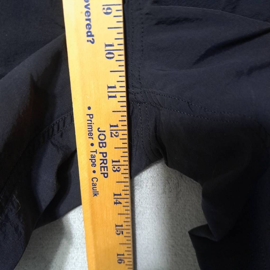 Lands End Medium 32-34 Cargo Shorts Black Adjustable Waist Utility