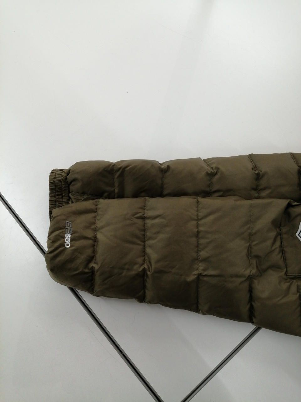 EDDIE BAUER Reversible Down Jacket Khaki X Brown Gray Used
