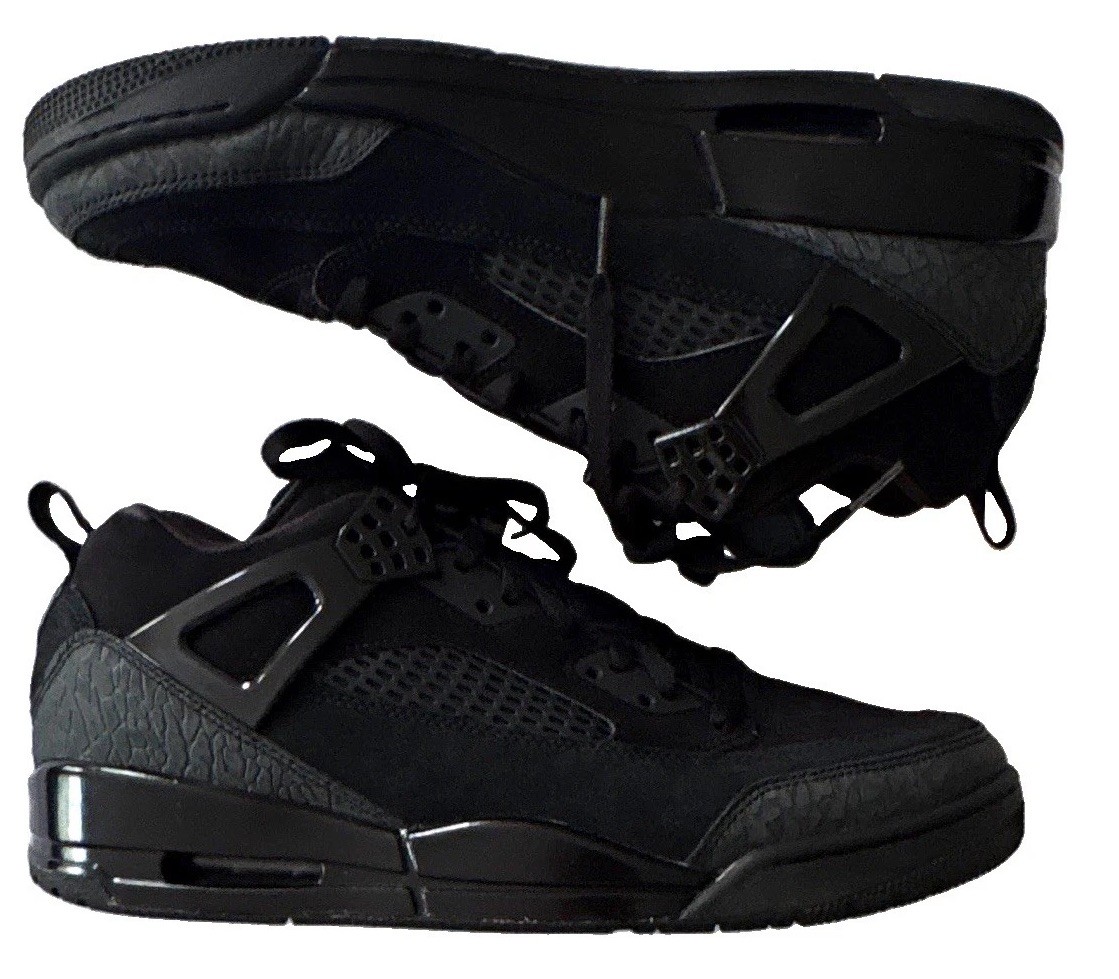 Jordan Spizike Low Black Cat Black/Black/Anthracite Nubuck FQ1759-001