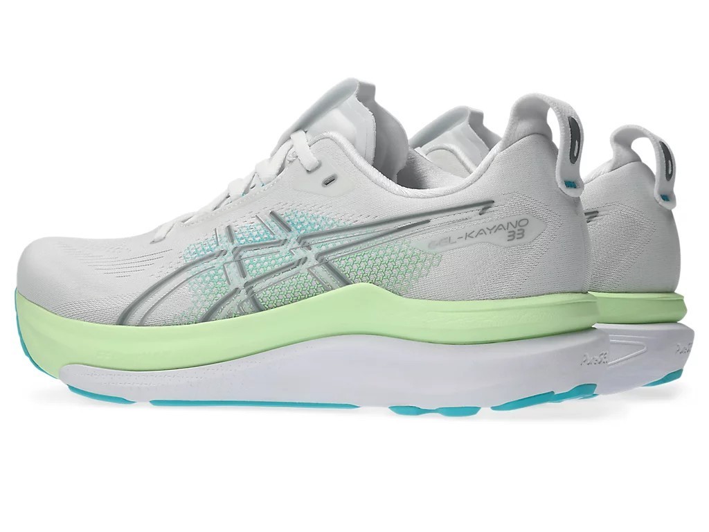 ASICS GEL-KAYANO 33 1011C167 100 White Energy Aqua Men Running Shoes