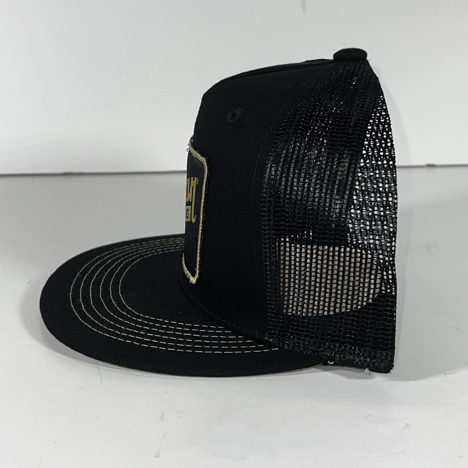 GIBSON Black Trucker Snapback Mesh Back 130 Year Anniversary Authentic Gibson
