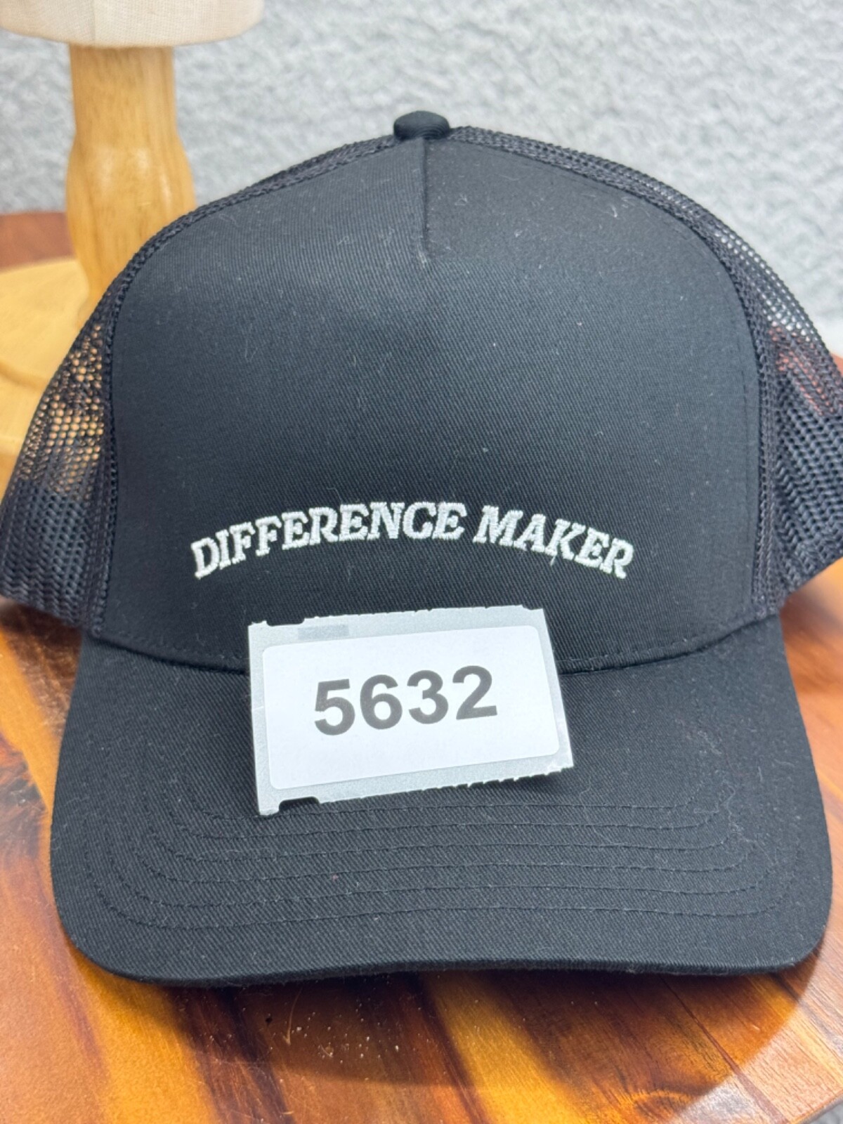 Difference Maker Otto One Size Trucker Mesh Adjustable Black Snapback Hat Cap