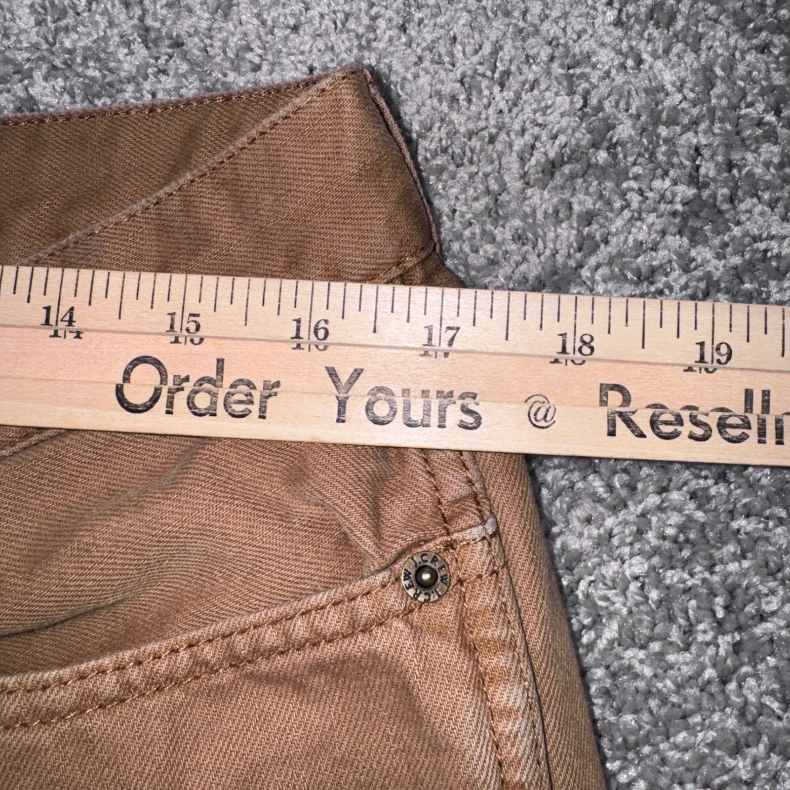 J.Crew The Sutton 5-Pocket Pants Mens Straight Leg Brown 34×30 EXCELLENT