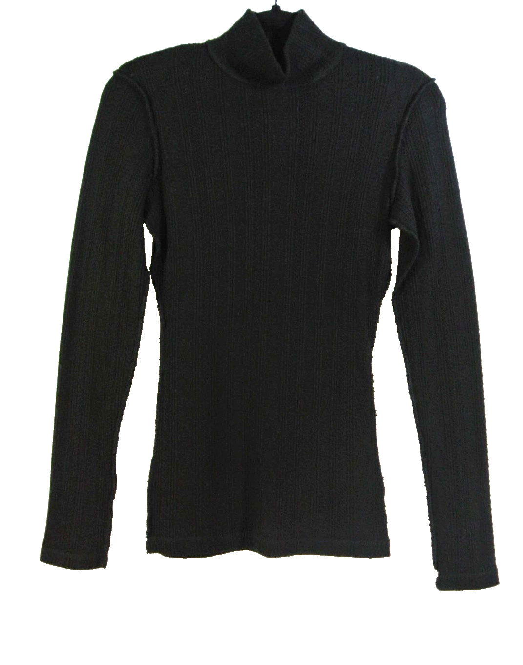 NEW, Smythe Pointelle Knit Turtleneck in Black Size S #S030