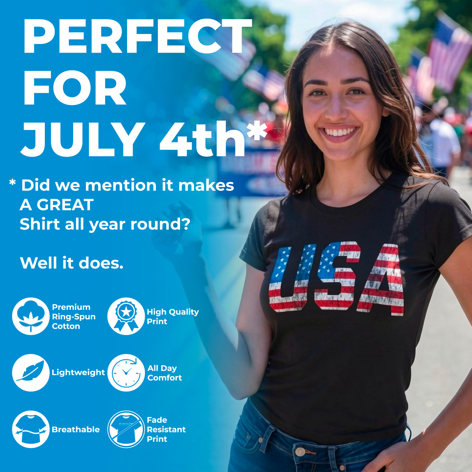Womens Merica Banging Since 76 T Shirt Funny Fourth Of July American Fireworks