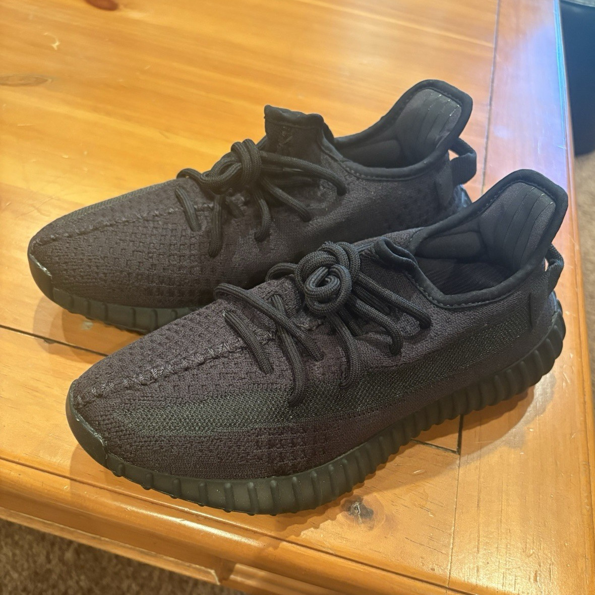 adidas Yeezy Boost 350 V2 Black Low Top Primeknit Lace-Up Cushioned Sneaker