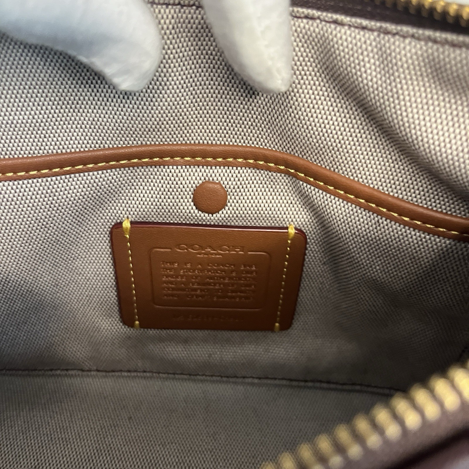 COACH Juliet Shoulder Bag Black Currant Glovetanned Leather Brass Hardware CR981