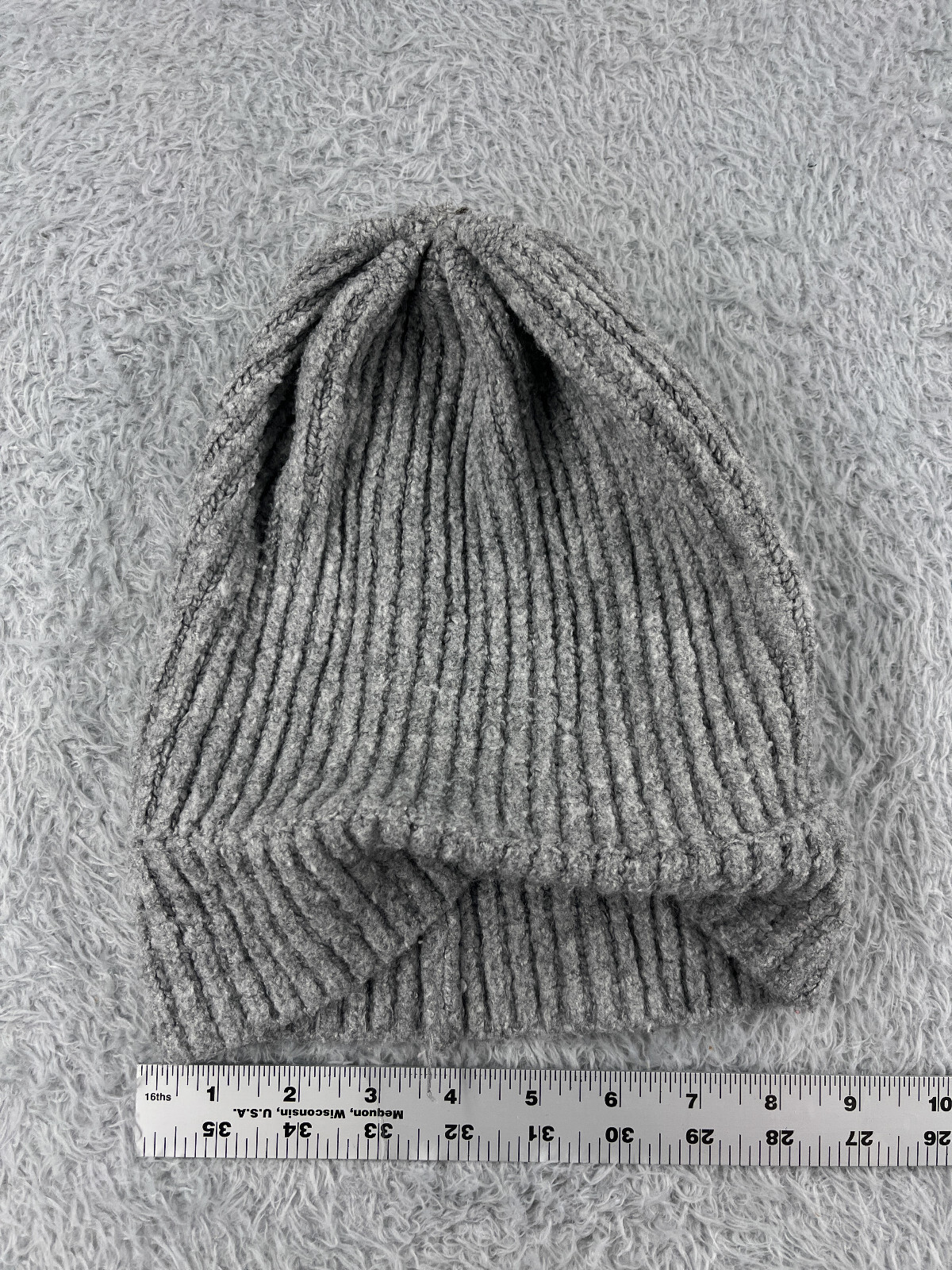 So Beanie Toque Womens One Size Gray Knit Acrylic Polyester Spandex Blend Ski
