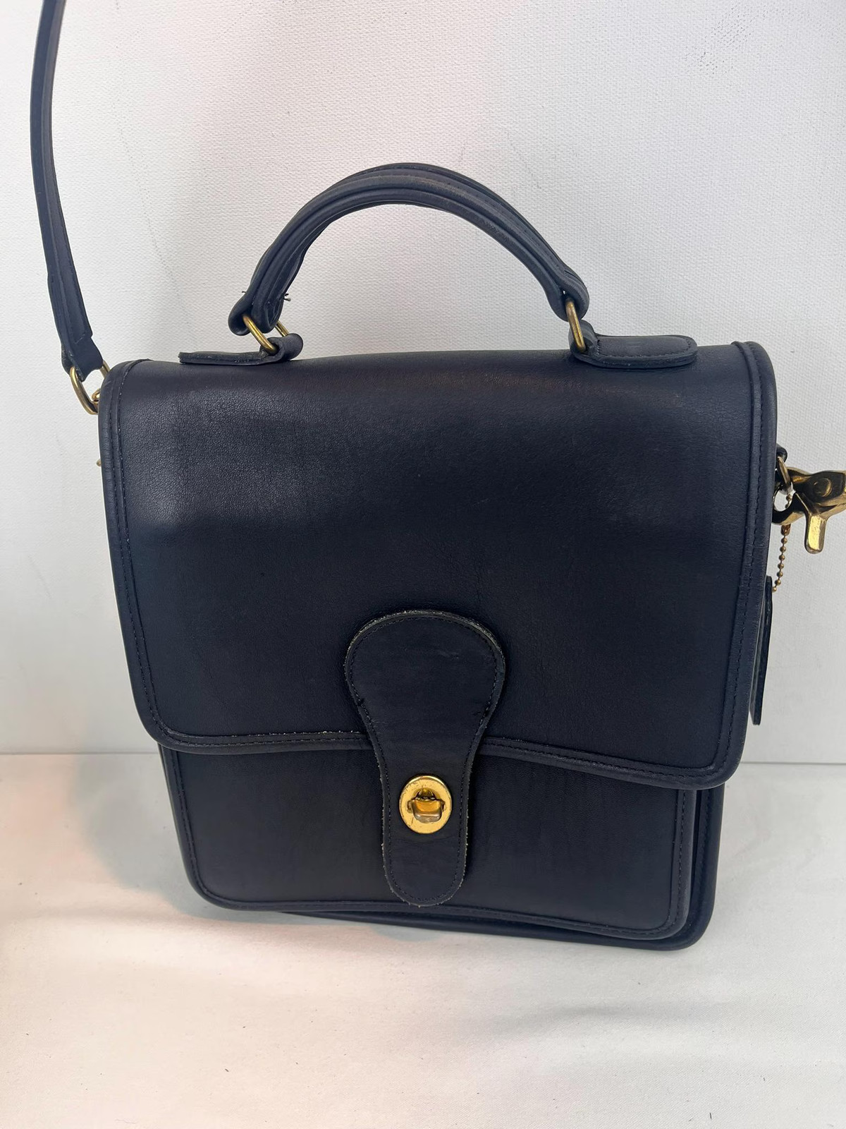 RARE vintage coach station bag blue 5130