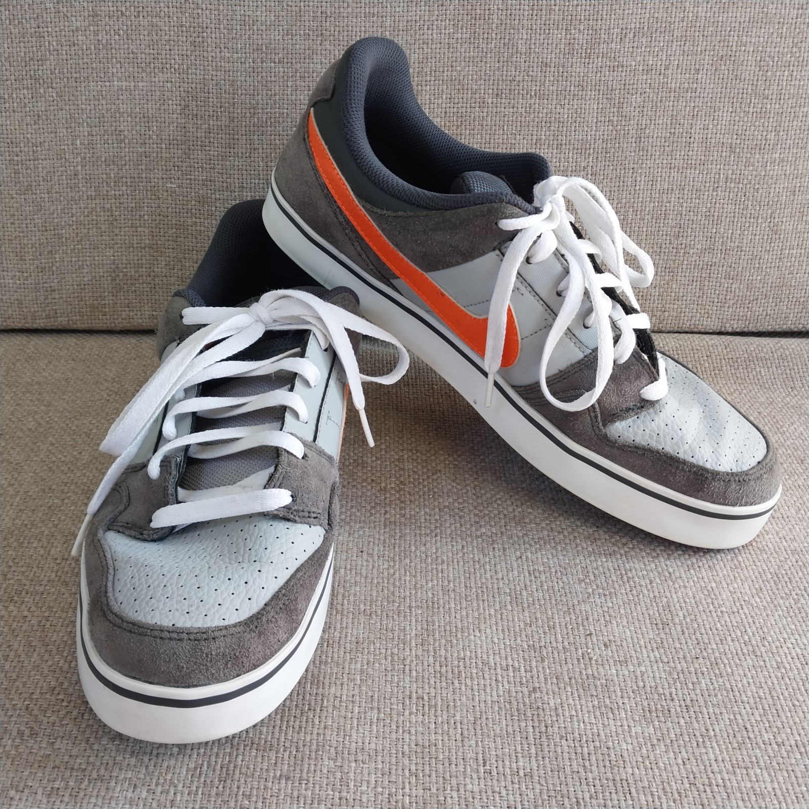 Nike 6.0 Mogan 2 SE Classic Skate Sport Shoes Suede Leather Upper Gray Size 12