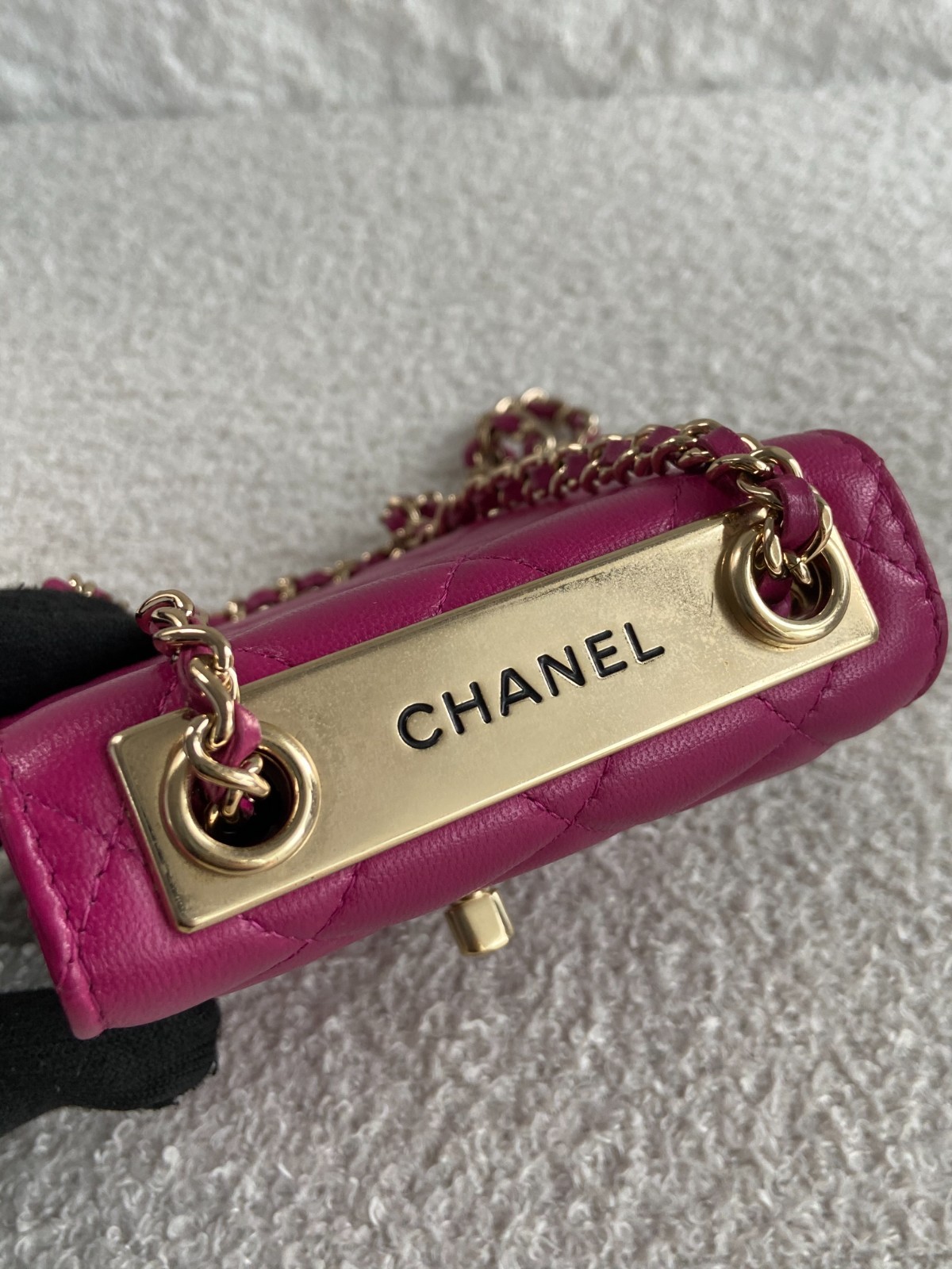 Chanel Trendy CC Mini Hot Pink Lambskin Gold Hardware Pre-Owned