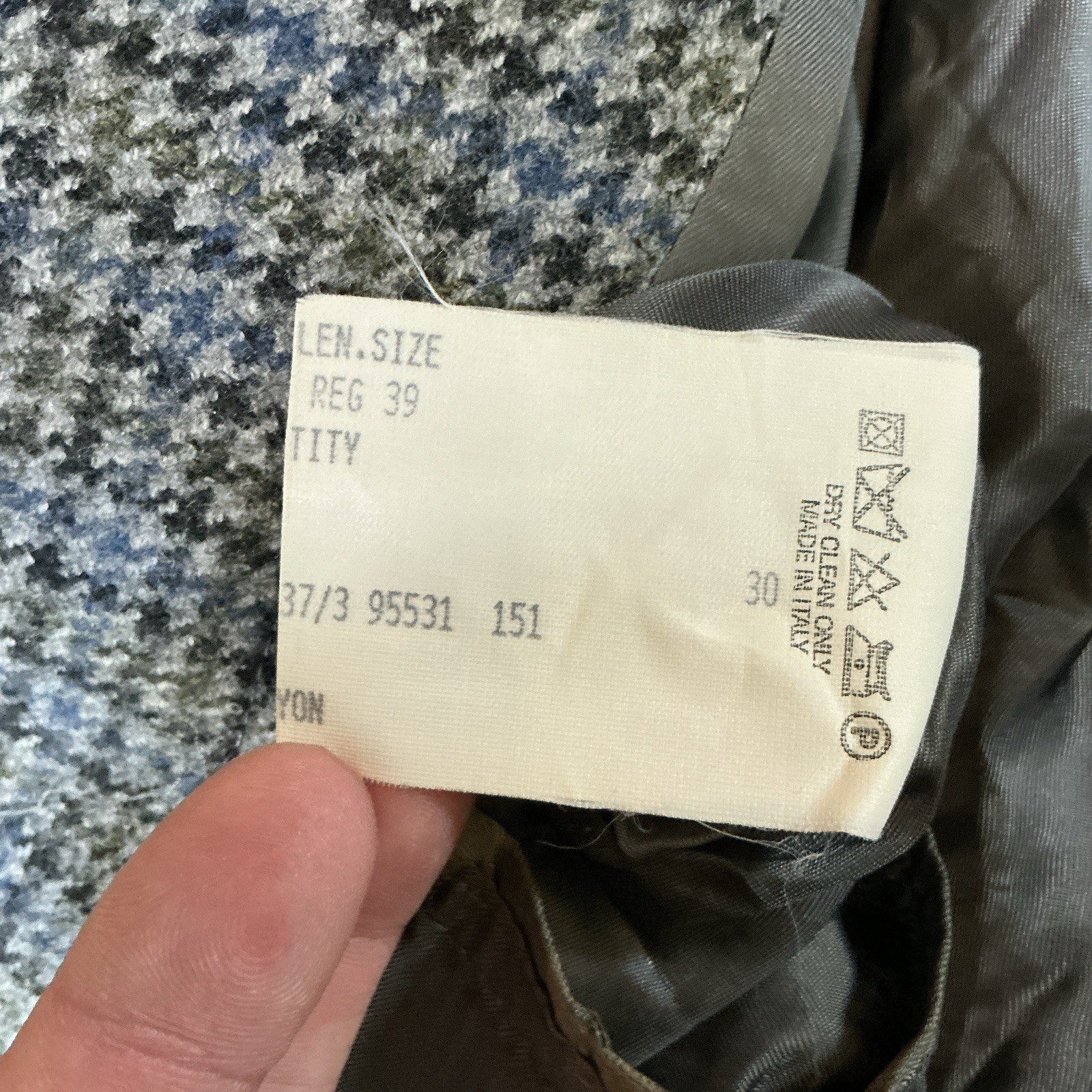 Brooks Brothers 100% Wool Houndstooth Blazer Sz 39R Italy Made Sport Coat #55E7