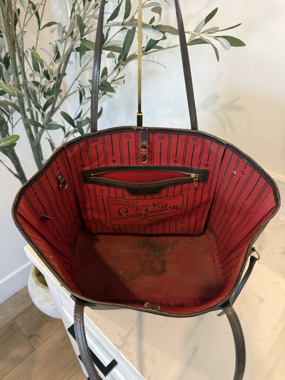 Louis Vuitton Neverfull GM Damier Ebene Tote