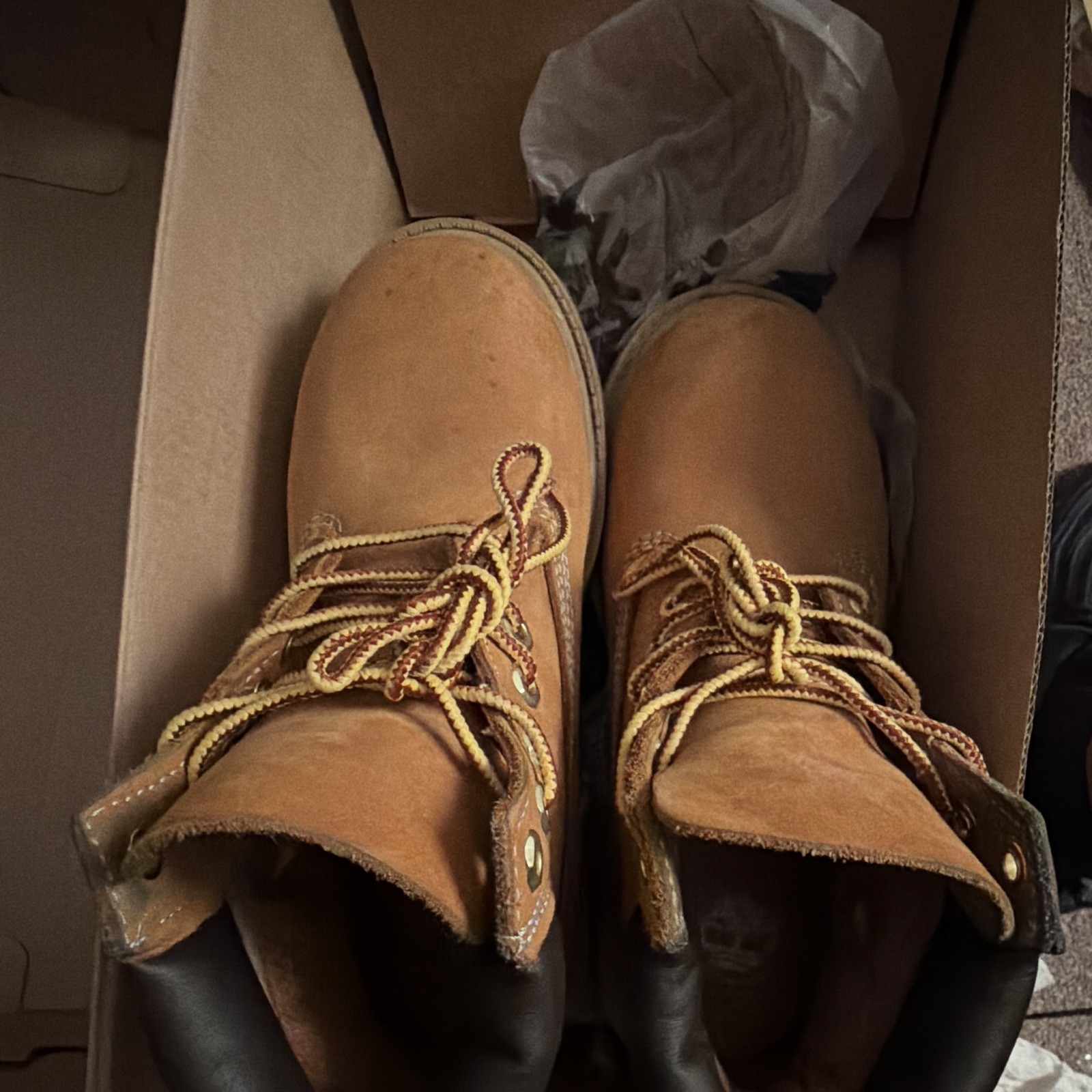 Timberland Premium 6-Inch Waterproof Boot Wheat Nubuck Boys US 1 TB012709