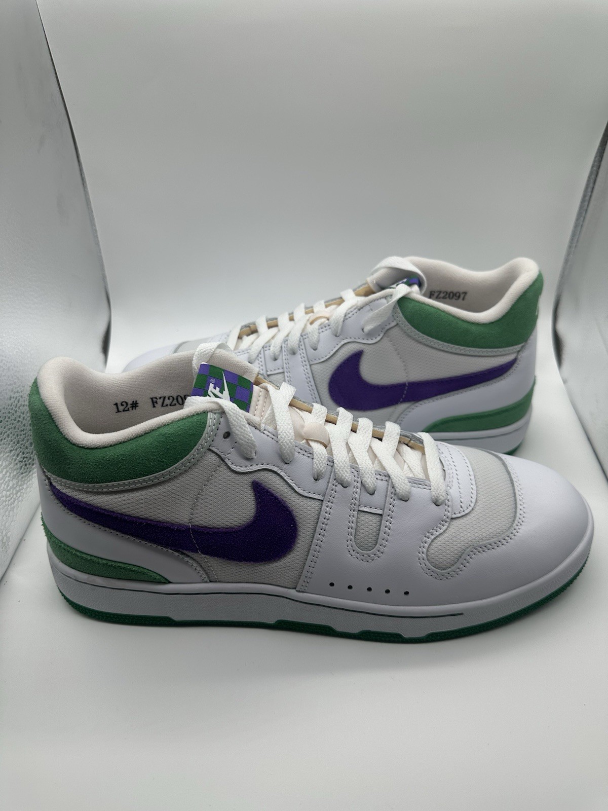Nike Mac Attack Wimbledon White Green Purple Sneakers FZ2097 Mens 12