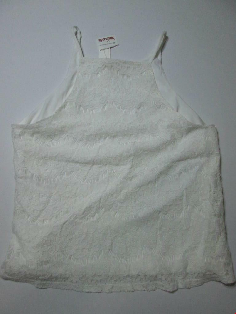 NWT T.J. Maxx Womens Size L Tank Top White Lace Floral Normal Strap Basic