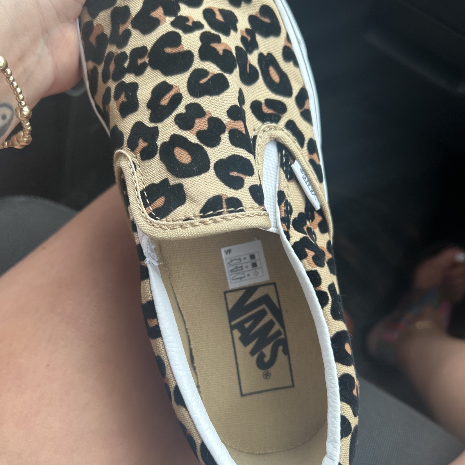 Vans Cheetah Print Slip Ons Size 8.5 Womens