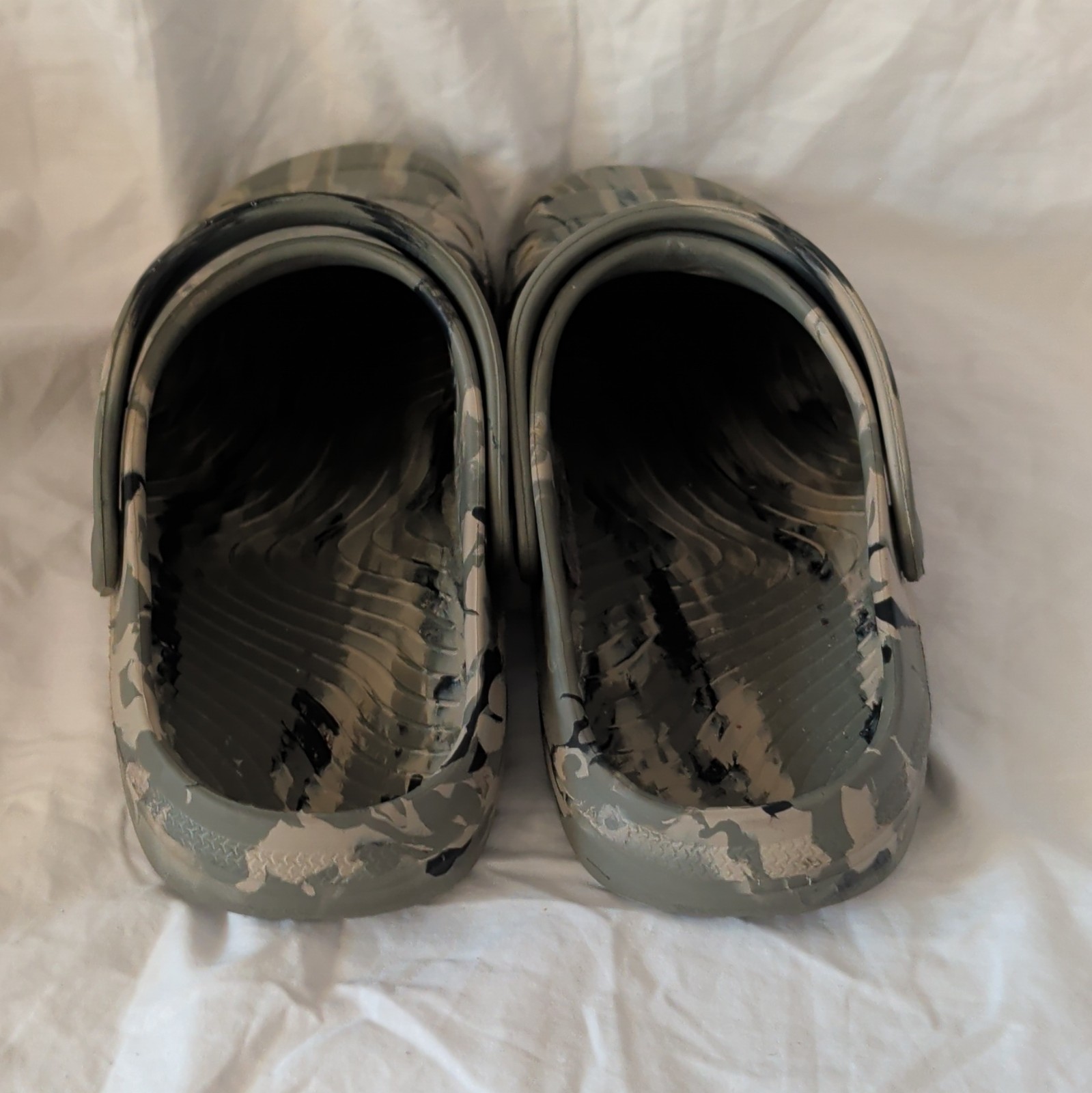 Rugged Shark Lightweight Breathable Camouflage Slip-On Clogs Gray Black Men’s 11
