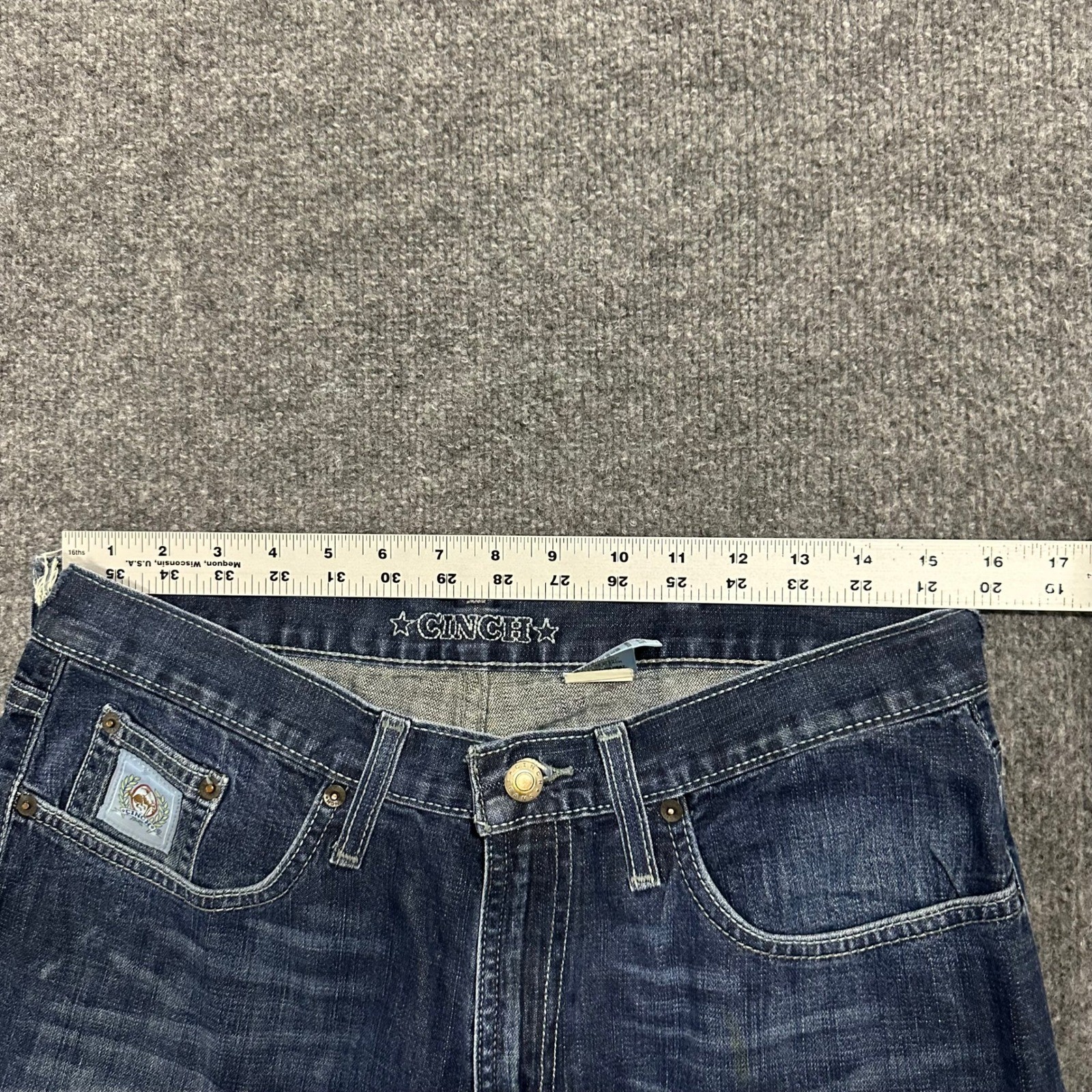 Cinch Jeans Mens Size 32×30 Dark Wash Stretch Denim Western Straight Leg 6614