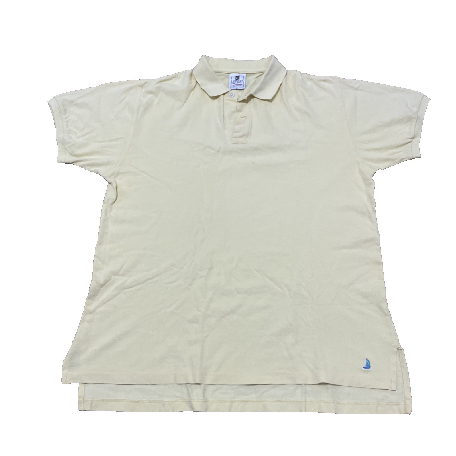 NORSPORT Vtg 90s Polo Shirt Men L Yellow Golf Pique Knit 90s Grunge Nordstrom