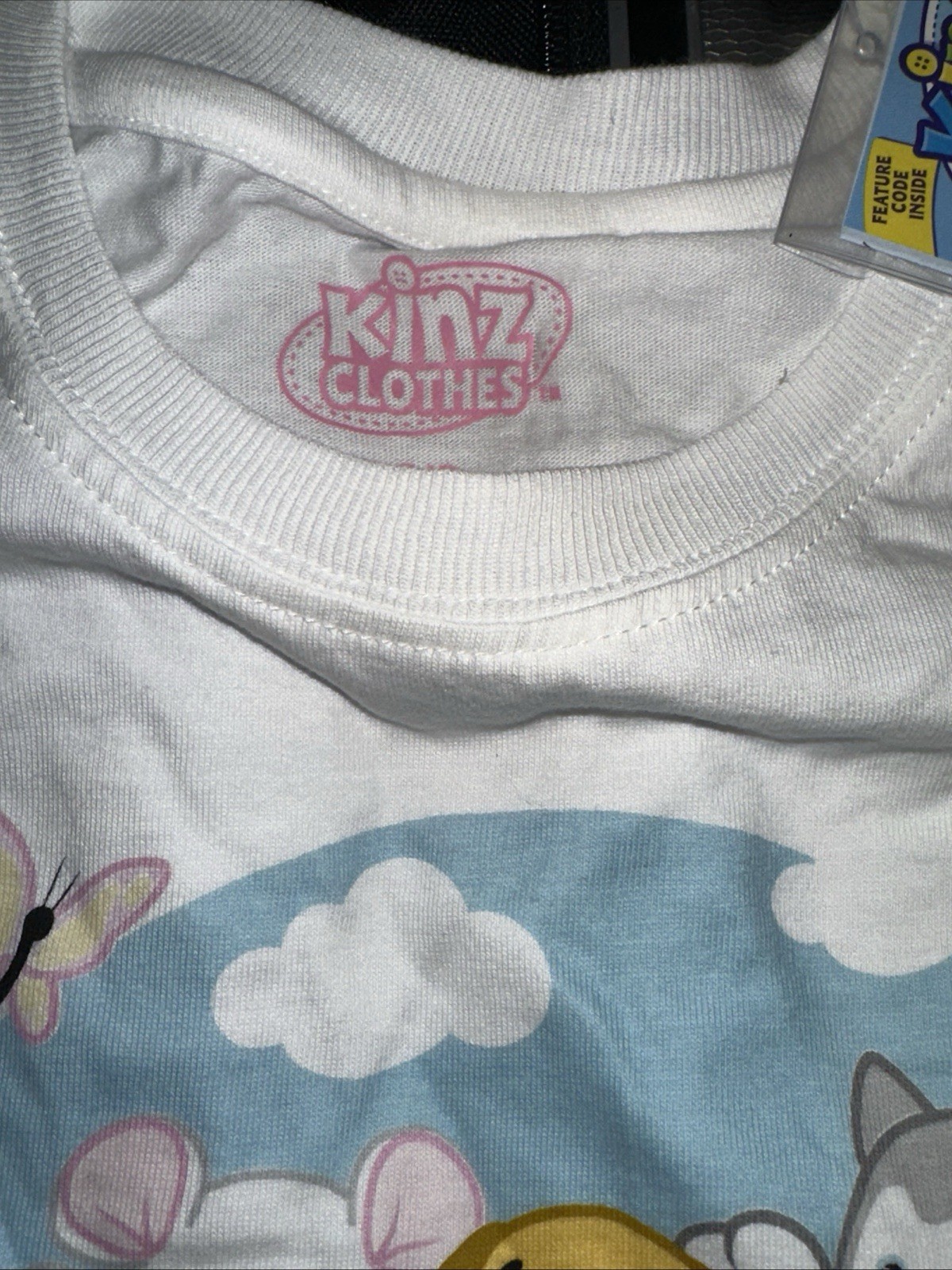 Vintage Webkinz Kinz Clothes Girl’s S- M – L T-shirt White Multi w/ Sealed Code
