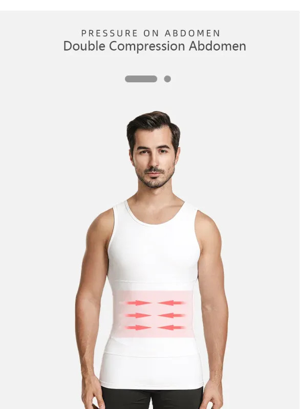 YBFDO Men Body Shaper Slimming Compression Vest Undershirt Seamless Waist
