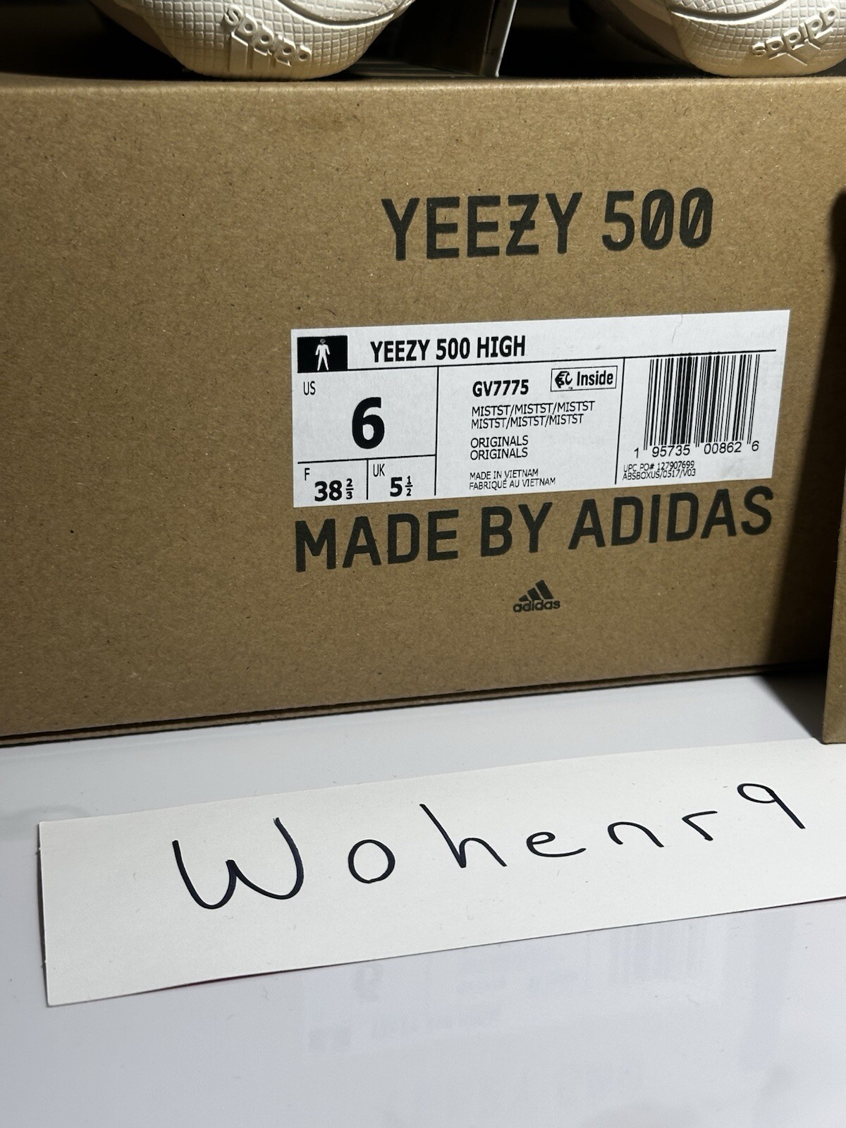 Size 6 – adidas Yeezy 500 High Mist Stone – Brand New