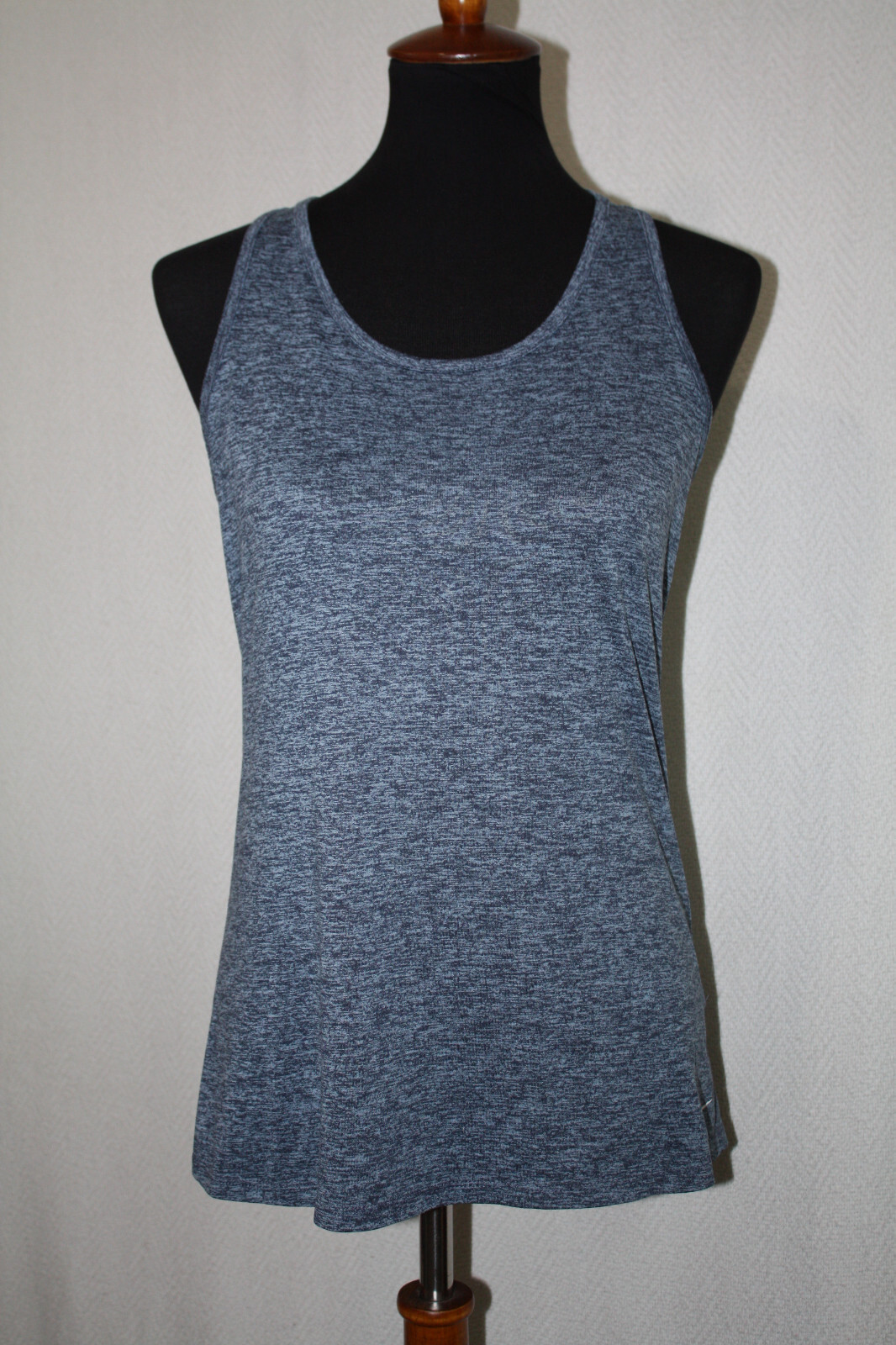 Nike Dri Fit Size M Heather Steel Blue Racer Back Tank Top
