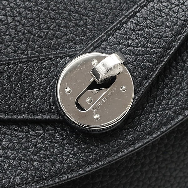 Hermes Lindy 30 2WAY Bag Handbag Black Unisex #HDB141