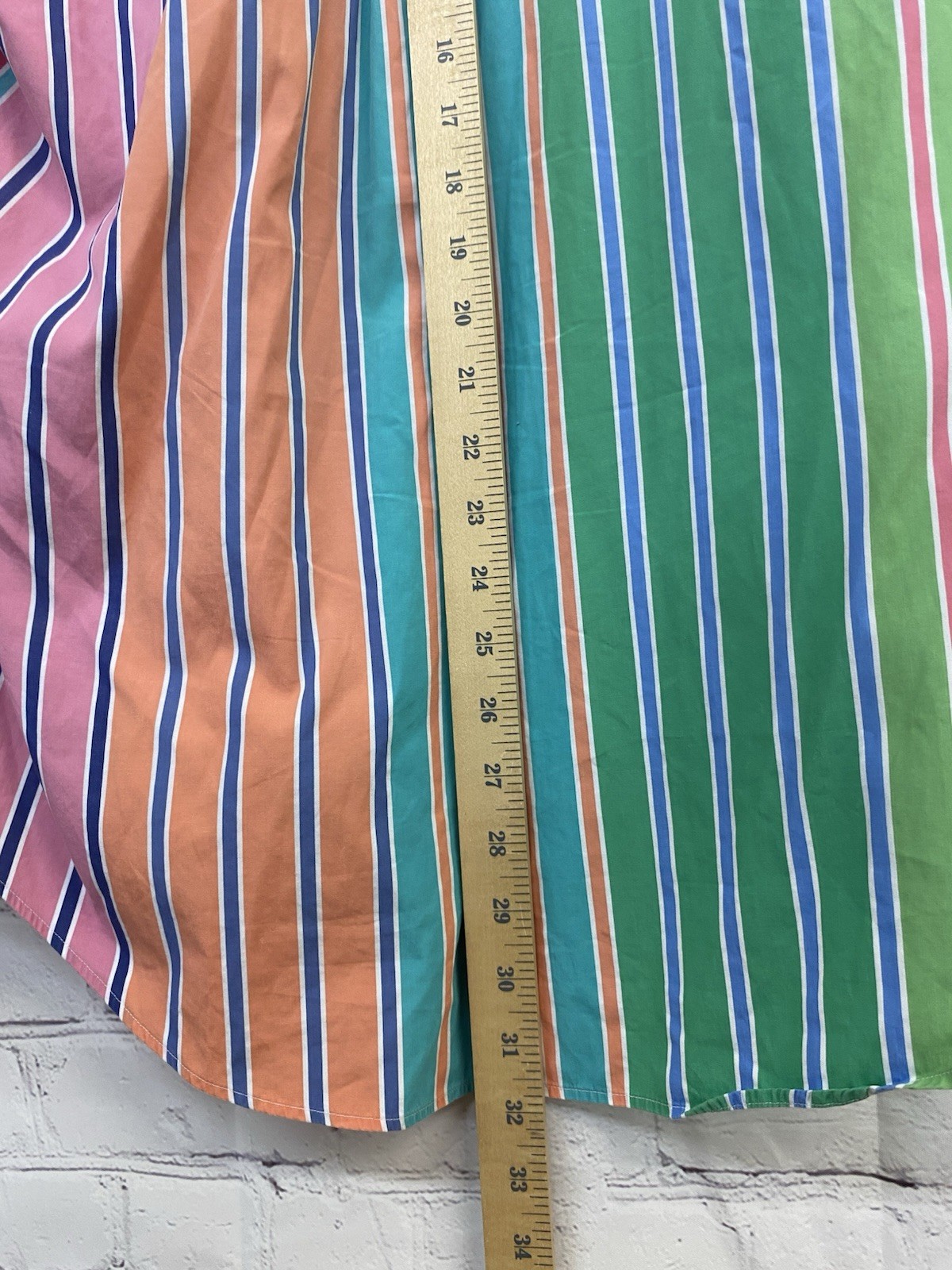 FUNKY Ralph Lauren Custom Fit Large Various Stripe Colorful Dress Shirt