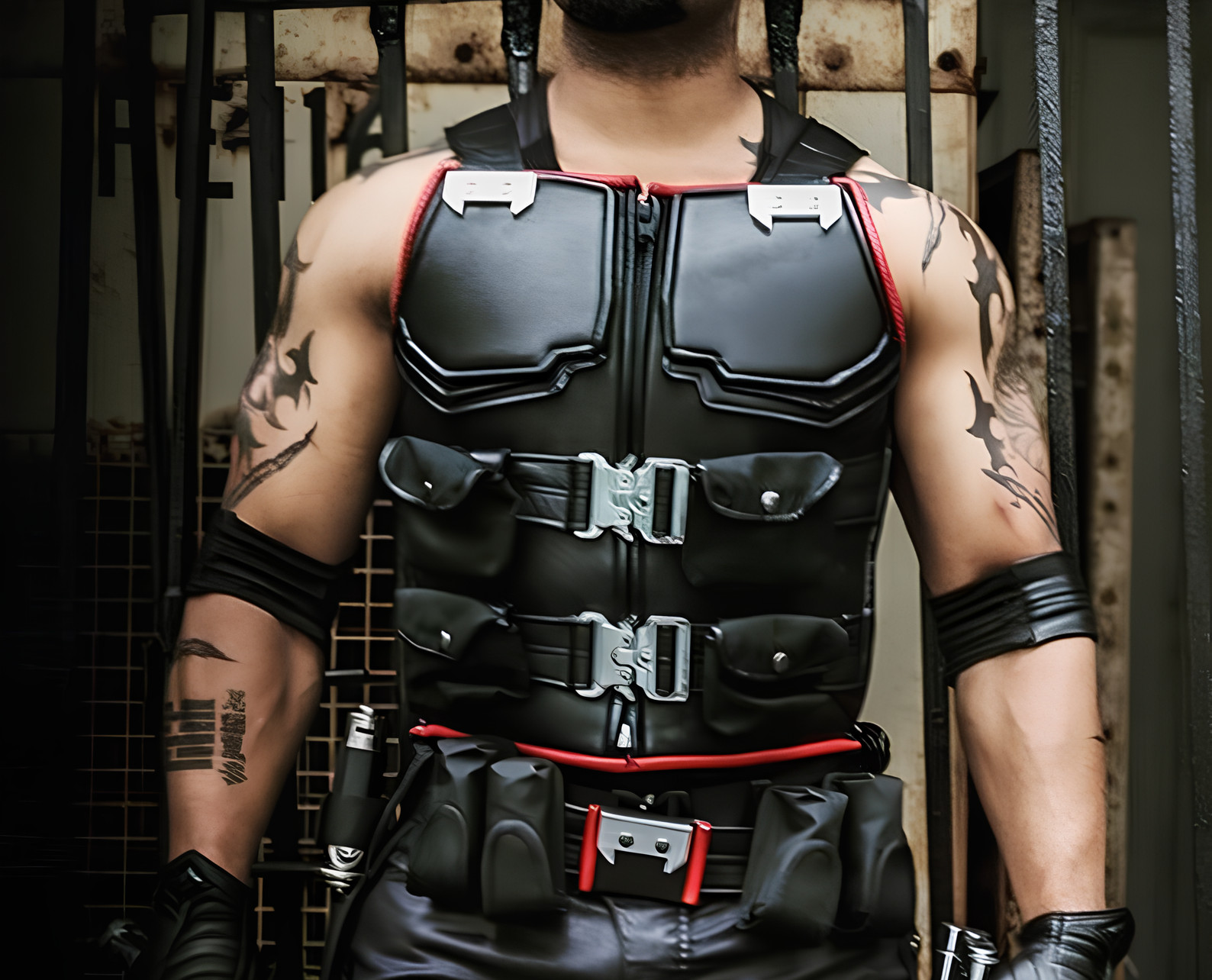 Blade Handmade Champion Version Vest Real Leather Original Buckles Cosplay Vest
