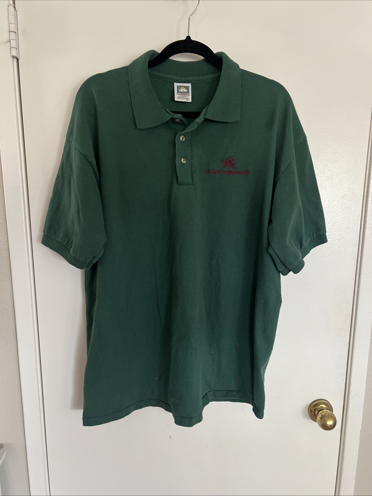 Kaiser Permanente Green Polo Shirt Size XL