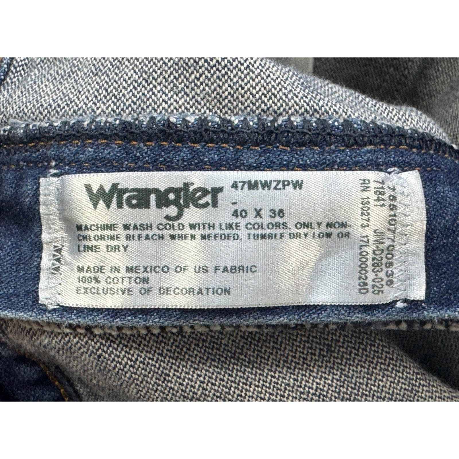 Wrangler Mens 47MWZ Premium Performance Cowboy Cut Jeans 40×36 Meas: 40×36.5