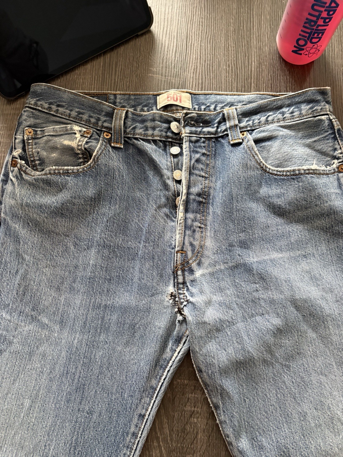 Vintage Levi’s 501 Jeans 34×34 Made in Sri Lanka – Distressed Repair Project