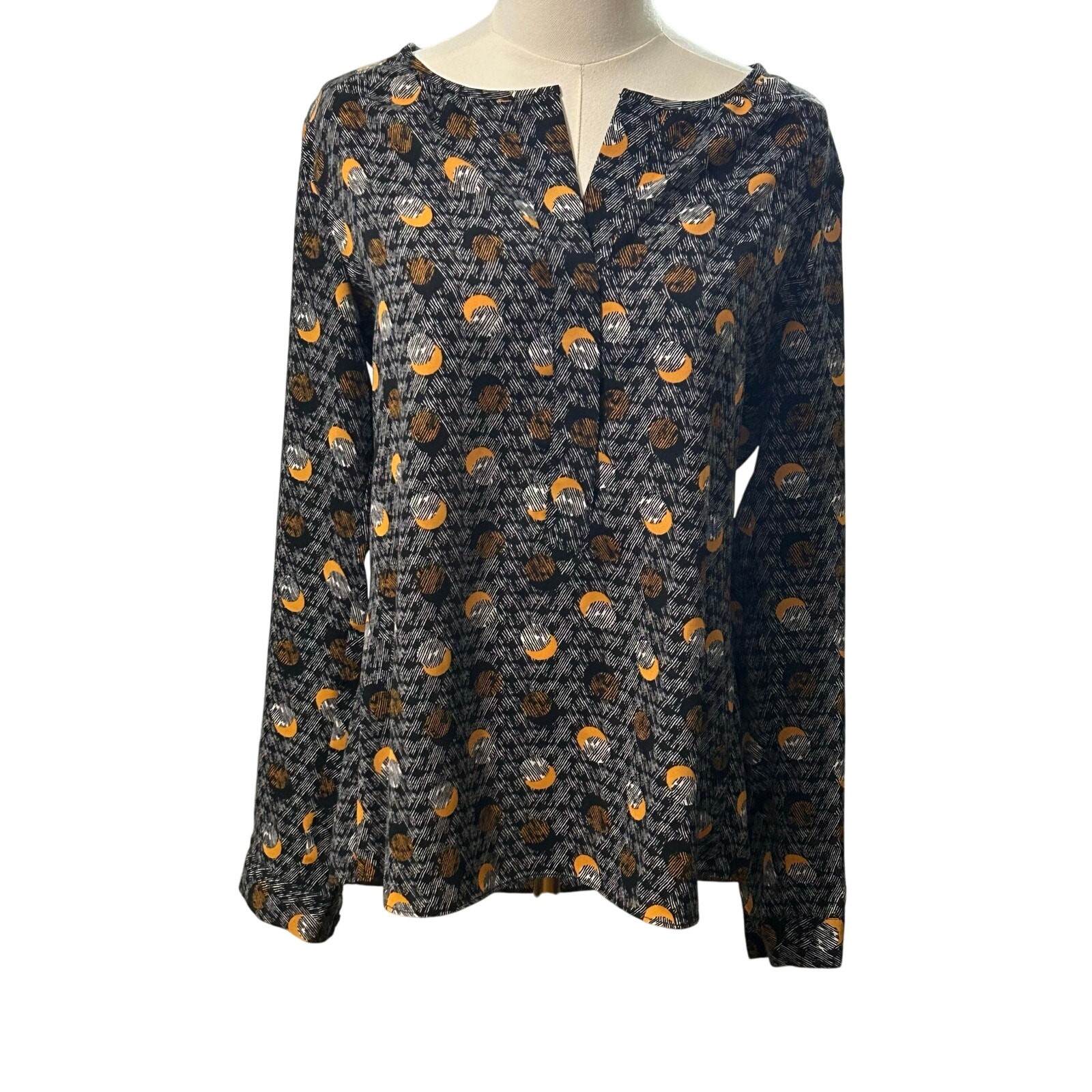 Cabi crescent moon shapes blouse small career business casual dressy