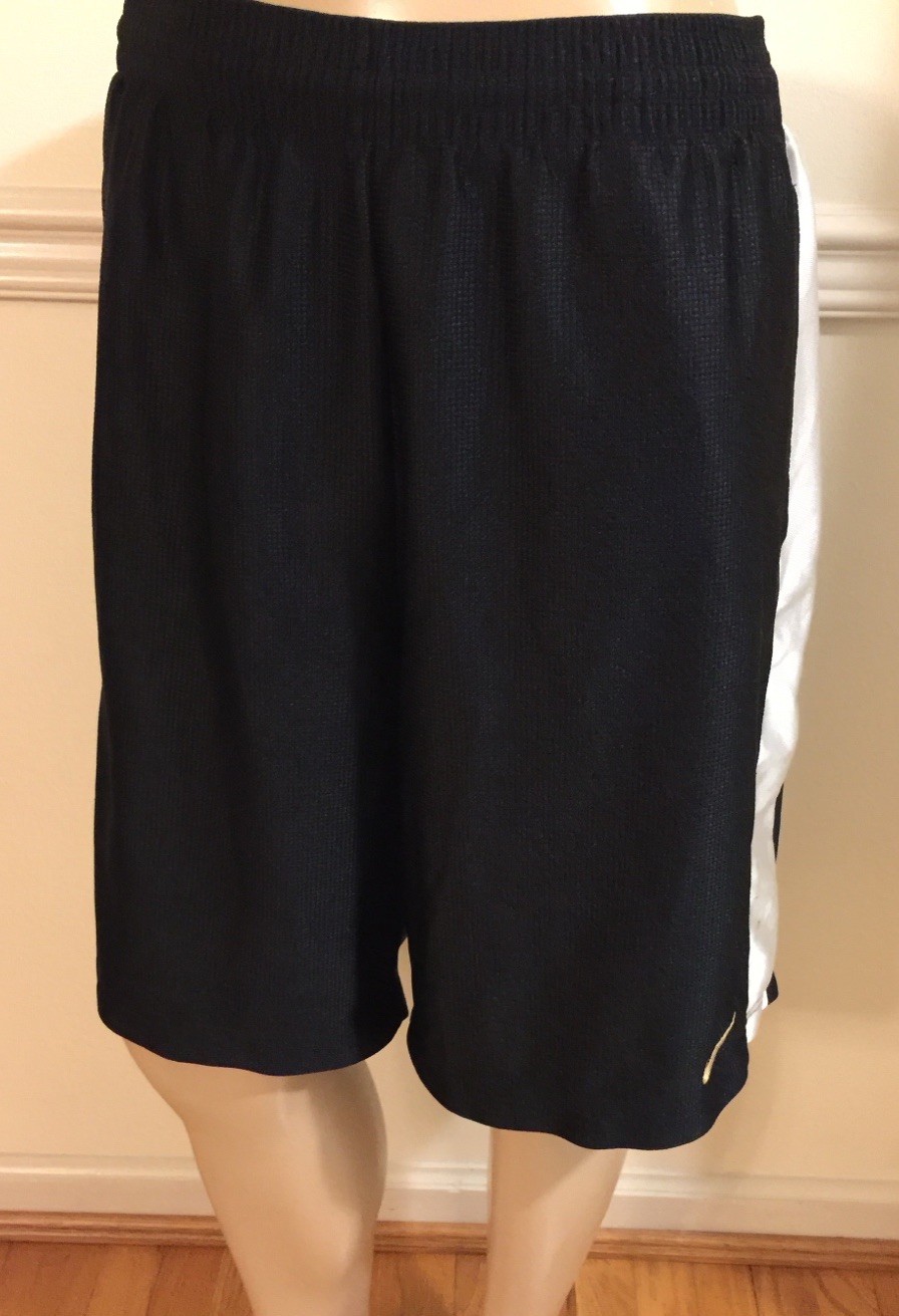 Men Nike XL Black Basketball Shorts Casual Elastic Waist 207630-022 Dazzle -Spot