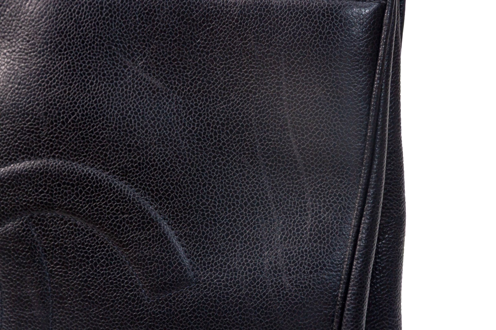 CHANEL Coco Mark Caviarskin Chain Shoulder Tote Bag USED 【Condition Rating SA】
